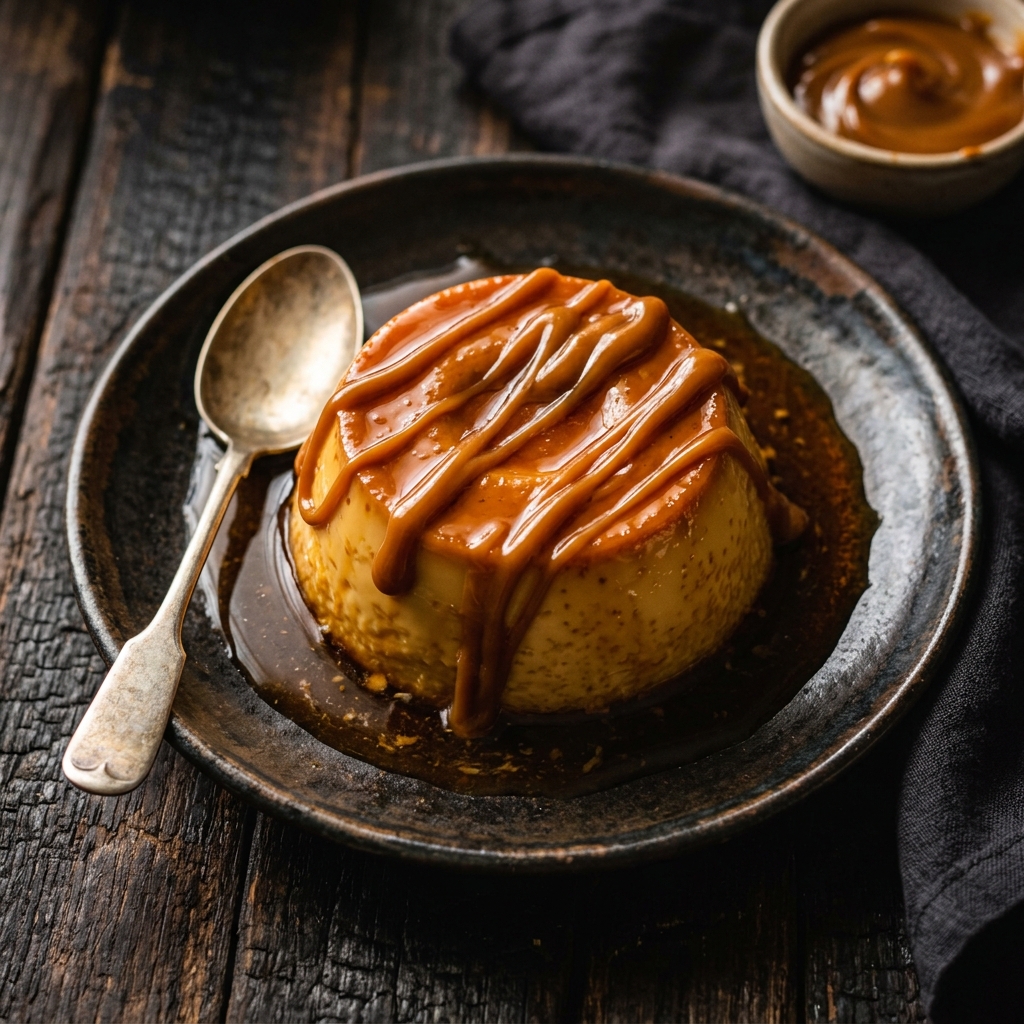 Flan con Dulce de Leche